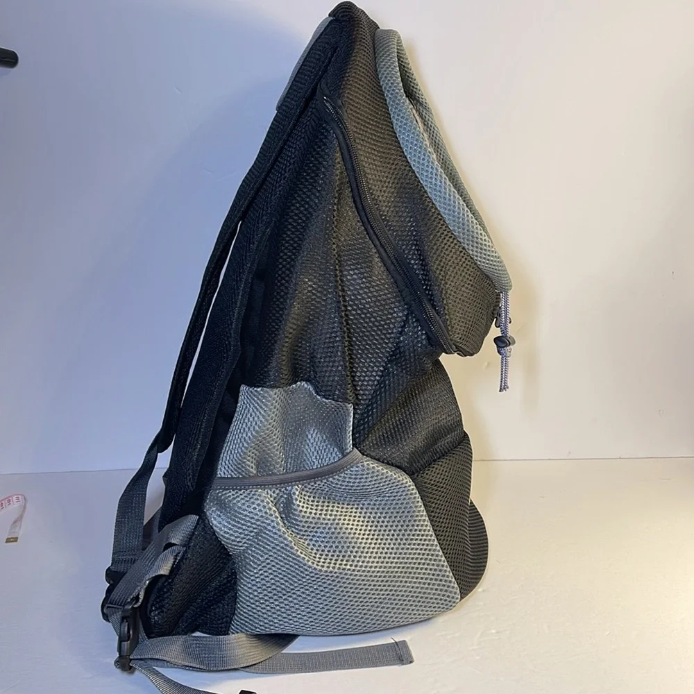 K9 Sport Sack Dog Backpack - Black and Gray